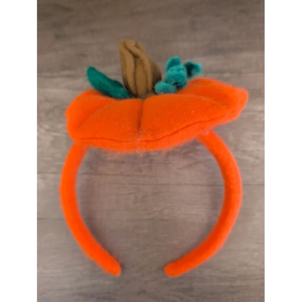 Vtg The Great Pretended Ears Pumpkin Infant Headband 5"x5"
